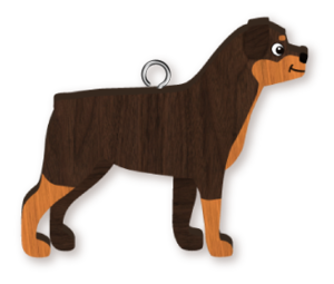 Rottweiler - Dog Keyring Landmark
