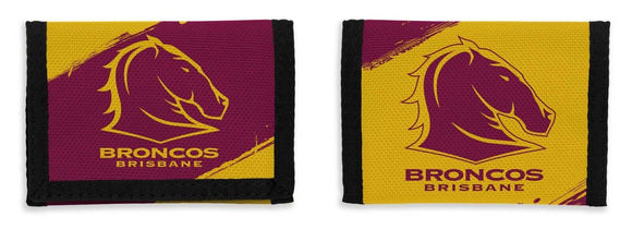 NRL Nylon Sports Wallet- Broncos