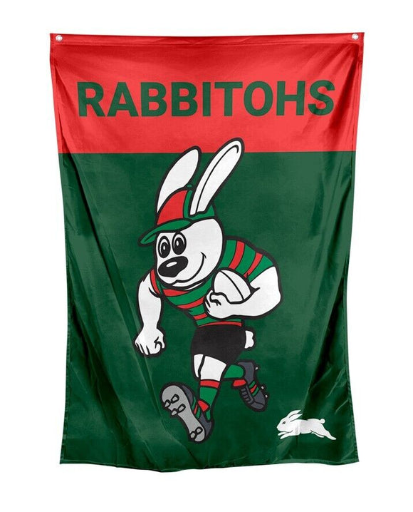 NRL Mascot Wall Flag- Rabbitohs