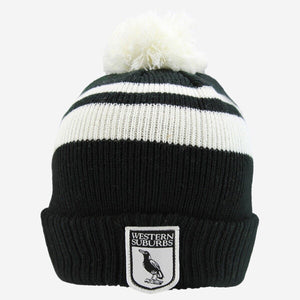 NRL Retro Tundra Beanie- Wests Magpie