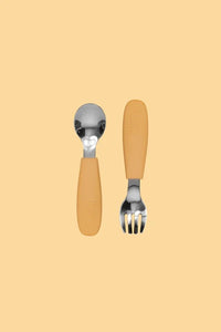 KIIN SILICONE CUTLERY SET - TAN