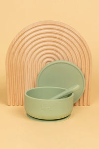 KIIN SILICONE BOWL LID+SPOON - SAGE