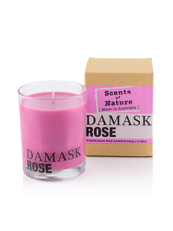 Scents Of Nature Candle Damask Rose 240 g By Tilley