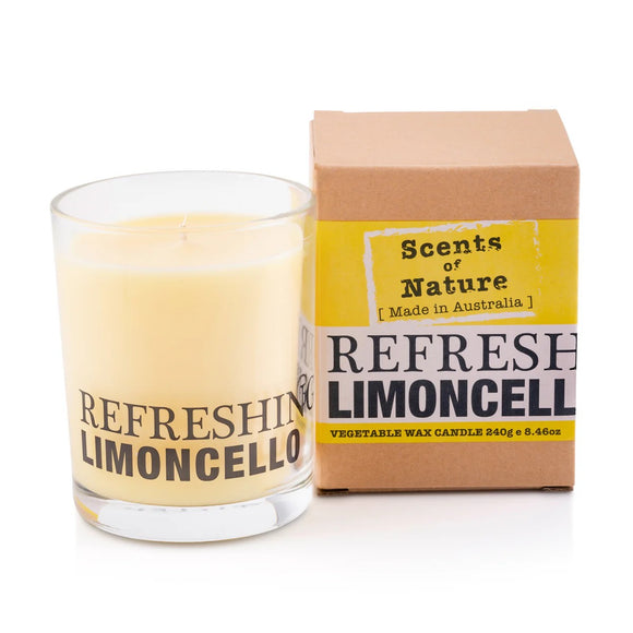 Scents Of Nature Candle Refreshing Limoncello 240g By Tilley