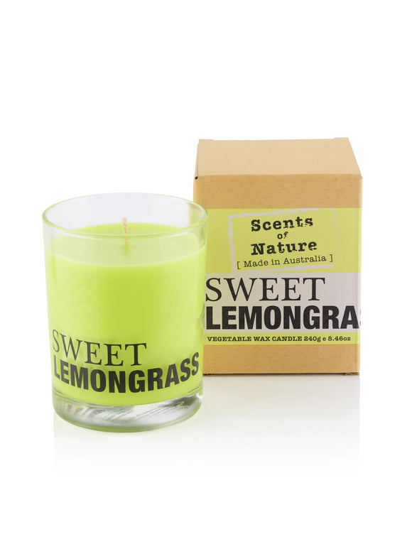 Scents Of Nature Candle Sweet Lemongrass 240g By Tilley