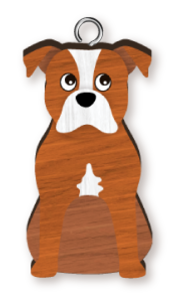 Staffy - Dog Keyring Landmark