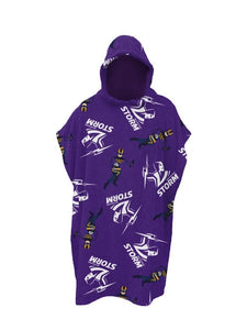 NRL Youth Hooded Beach Towel - Storm