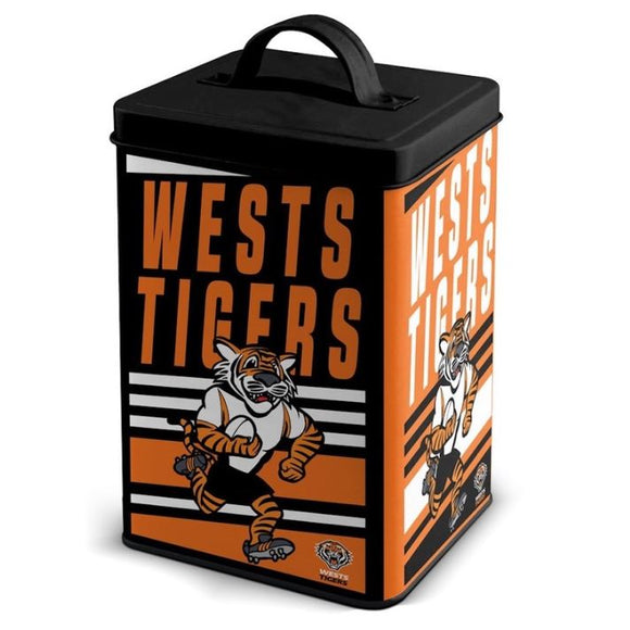 NRL Storage/Cookie Tin - West Tigers