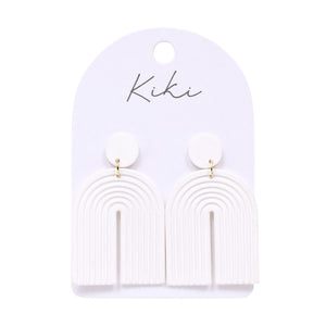 White Arch Earrings - Kiki