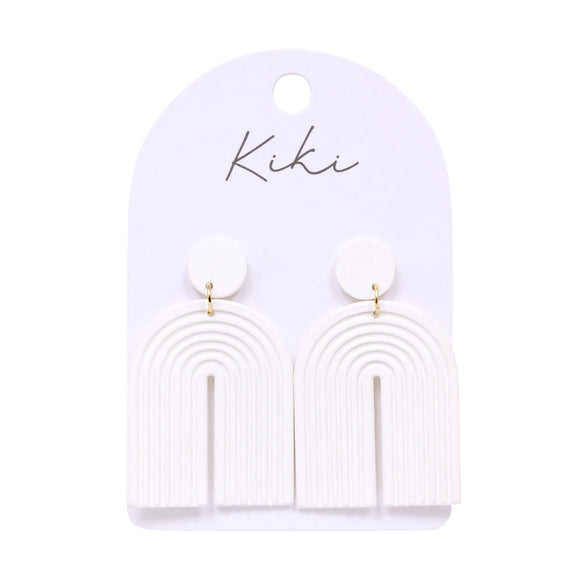 White Arch Earrings - Kiki