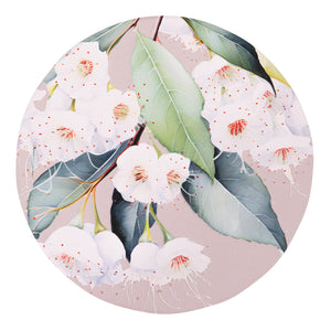 White Floral Ceramic Coaster - Native Blooms