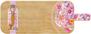 Resin Serving Platter + Cheese Knife - Wistful Wildflowers