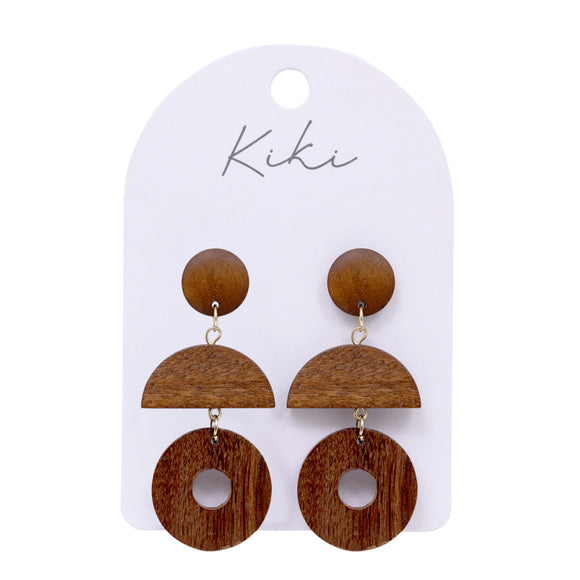 Wood Curve Earrings - Kiki