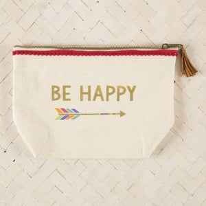 Indi Blue Pouch Be Happy Arrow