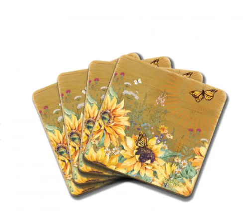 Bamboo Coasters Set Of 4 Fields Of Gold