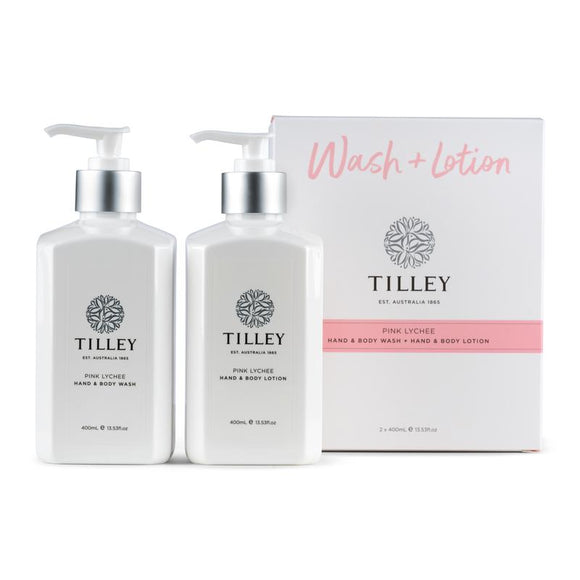 Tilley Wash & Lotion Twin Pack Pink Lychee